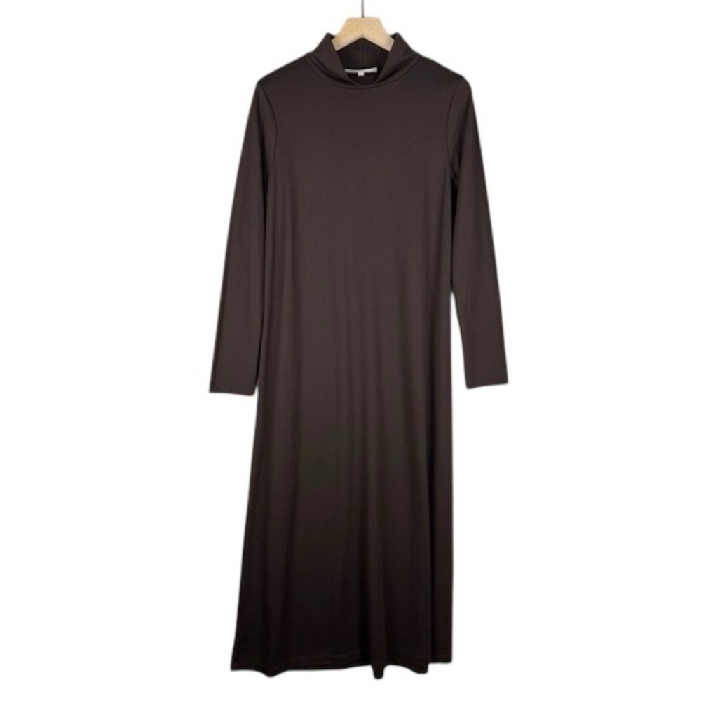 Bryn Walker‎ Dress Womens Medium Brown Minimalist Lagenlook Made USA NEW